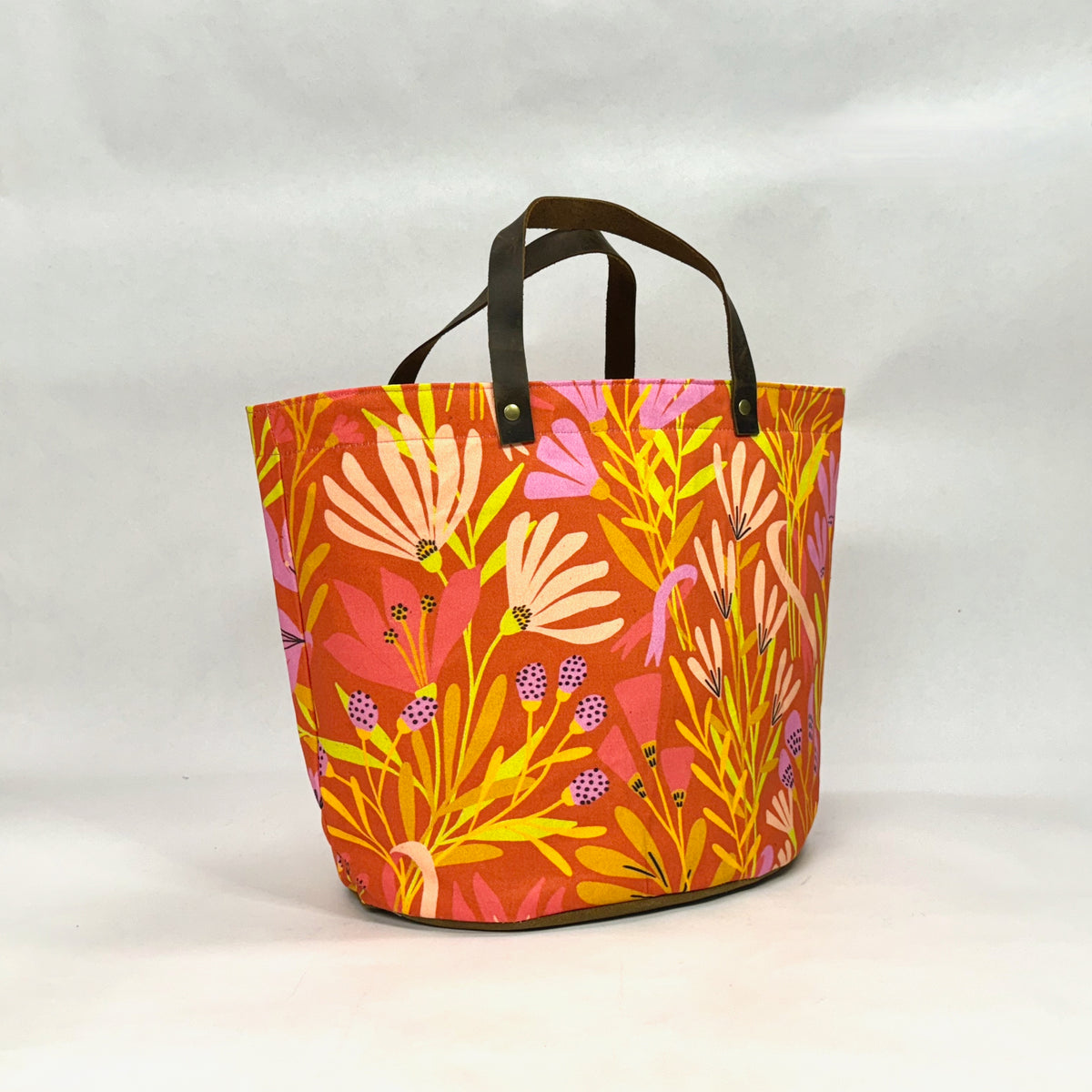 Lynn Terracotta Oval Bottom Knitting Craft Tote Bag – tanneicasey