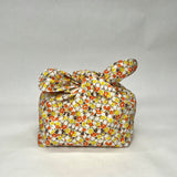 Ditsy Orange Floral Knot Top Knitting Project Craft Bag