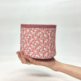 Garden Party Rose Fabric Basket Tubby Yarn Bowl