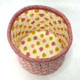 Iris Cream Fabric Basket Tubby Yarn Bowl