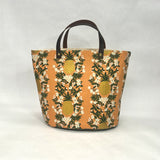Pineapple Peach Oval Bottom Knitting Craft Tote Bag
