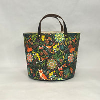 Emerald Woods Oval Bottom Knitting Craft Tote Bag