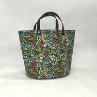 Meadow Green Oval Bottom Knitting Craft Tote Bag