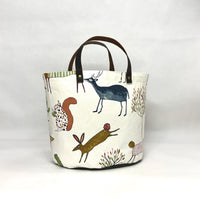 Oh Deer Berry Oval Bottom Knitting Craft Tote Bag