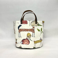 Oh Deer Berry Oval Bottom Knitting Craft Tote Bag