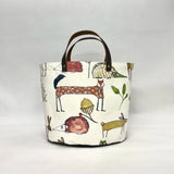 Oh Deer Berry Oval Bottom Knitting Craft Tote Bag