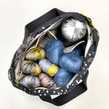 Yellow Plants Grey  Zipper Closure Tote Bag with Crossbody Strap