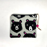 Teddy and the Bears Steel Zipper Pouch / Coin Purse / Gadget / Cosmetic Bag
