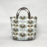 Scandi Blooms Oval Bottom Knitting Craft Tote Bag