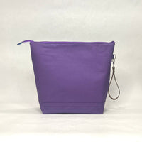 YARN Purple Tall XL Zipper Knitting Project Craft Bag with Detachable Wrist Strap