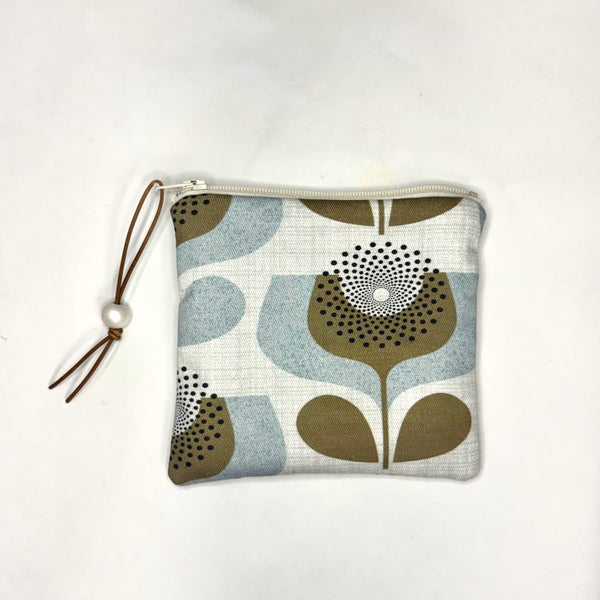 Scandi Blooms Zipper Pouch / Coin Purse / Gadget / Cosmetic Bag