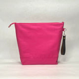 KNIT Hot Pink Tall XL Zipper Knitting Project Craft Bag with Detachable Wrist Strap