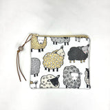 Geometric Sheep Zipper Pouch / Coin Purse / Gadget / Cosmetic Bag