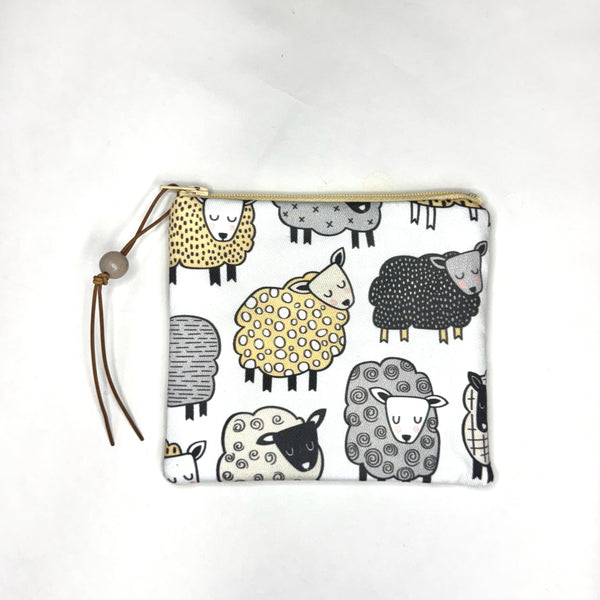 Geometric Sheep Zipper Pouch / Coin Purse / Gadget / Cosmetic Bag
