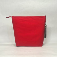 KNIT Red Tall XL Zipper Knitting Project Craft Bag with Detachable Wrist Strap