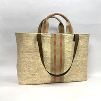Rustic Woven Faded Orange XL Extra Large BIG Tote Bag / Beach Bag