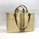Rustic Woven Faded Orange XL Extra Large BIG Tote Bag / Beach Bag