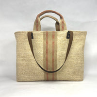 Rustic Woven Faded Orange XL Extra Large BIG Tote Bag / Beach Bag