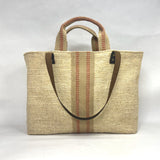 Rustic Woven Faded Orange XL Extra Large BIG Tote Bag / Beach Bag