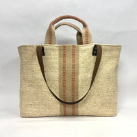 Rustic Woven Faded Orange XL Extra Large BIG Tote Bag / Beach Bag