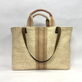 Rustic Woven Faded Orange XL Extra Large BIG Tote Bag / Beach Bag