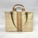 Rustic Woven Raspberry XL Extra Large BIG Tote Bag / Beach Bag