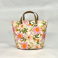Melanie Pink Oval Bottom Knitting Craft Tote Bag