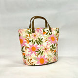 Melanie Pink Oval Bottom Knitting Craft Tote Bag