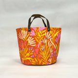Lynn Terracotta Oval Bottom Knitting Craft Tote Bag