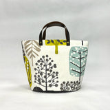 Trad Chartreuse Oval Bottom Knitting Craft Tote Bag