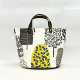 Trad Chartreuse Oval Bottom Knitting Craft Tote Bag