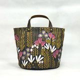Lisse Navy Oval Bottom Knitting Craft Tote Bag