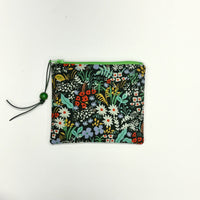 Meadow Green Padded Zipper Pouch / Coin Purse / Gadget / Cosmetic Bag