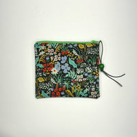 Meadow Green Padded Zipper Pouch / Coin Purse / Gadget / Cosmetic Bag