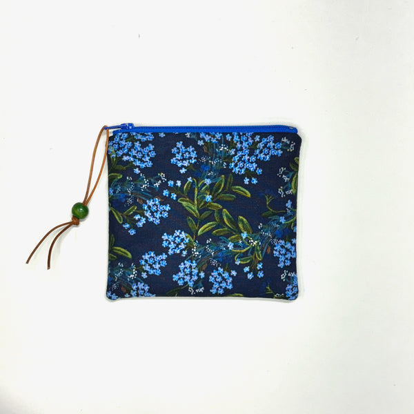 Meadow Cornflower Zipper Pouch / Coin Purse / Gadget / Cosmetic Bag