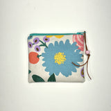 Vintage Blossom Cream Zipper Pouch / Coin Purse / Gadget / Cosmetic Bag