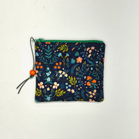 Wildwood Navy Padded Zipper Pouch / Coin Purse / Gadget / Cosmetic Bag