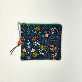 Wildwood Navy Padded Zipper Pouch / Coin Purse / Gadget / Cosmetic Bag