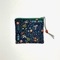 Wildwood Navy Padded Zipper Pouch / Coin Purse / Gadget / Cosmetic Bag