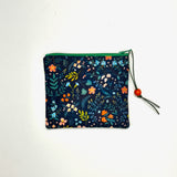 Wildwood Navy Padded Zipper Pouch / Coin Purse / Gadget / Cosmetic Bag