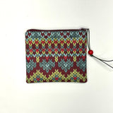 Fair Isle Zipper Pouch / Coin Purse / Gadget / Cosmetic Bag