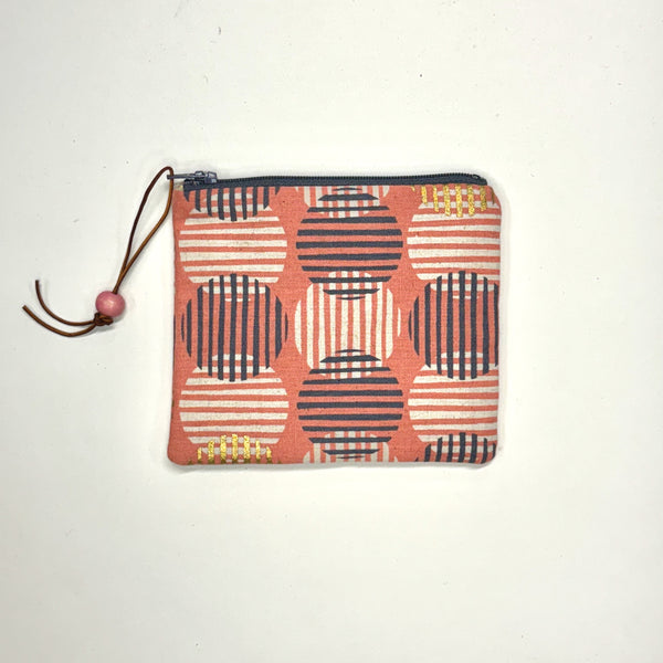 Agate Pink Zipper Pouch / Coin Purse / Gadget / Cosmetic Bag