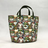 Christmas Sweater Gnomes Oval Bottom Knitting Craft Tote Bag