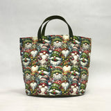 Christmas Sweater Gnomes Oval Bottom Knitting Craft Tote Bag