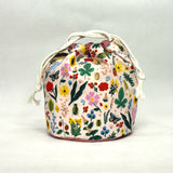 Curio Pink Soft Round Large Drawstring Knitting Project Craft Bag