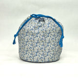 Liberty Eloise Blue Soft Round Large Drawstring Knitting Project Craft Bag