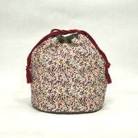 Liberty Wiltshire Brown Soft Round Large Drawstring Knitting Project Craft Bag