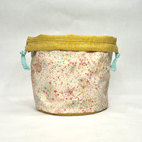 Liberty Adelaide Coral Soft Round Large Drawstring Knitting Project Craft Bag