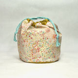 Liberty Adelaide Coral Soft Round Large Drawstring Knitting Project Craft Bag