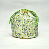 Iris Cream Soft Round Large Drawstring Knitting Project Craft Bag